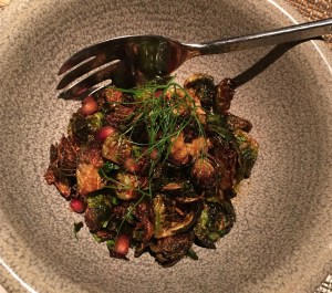 Brussel Sprouts with Pomegranate & Bacon