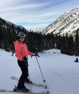 Skiing in Snowbird, Utah
