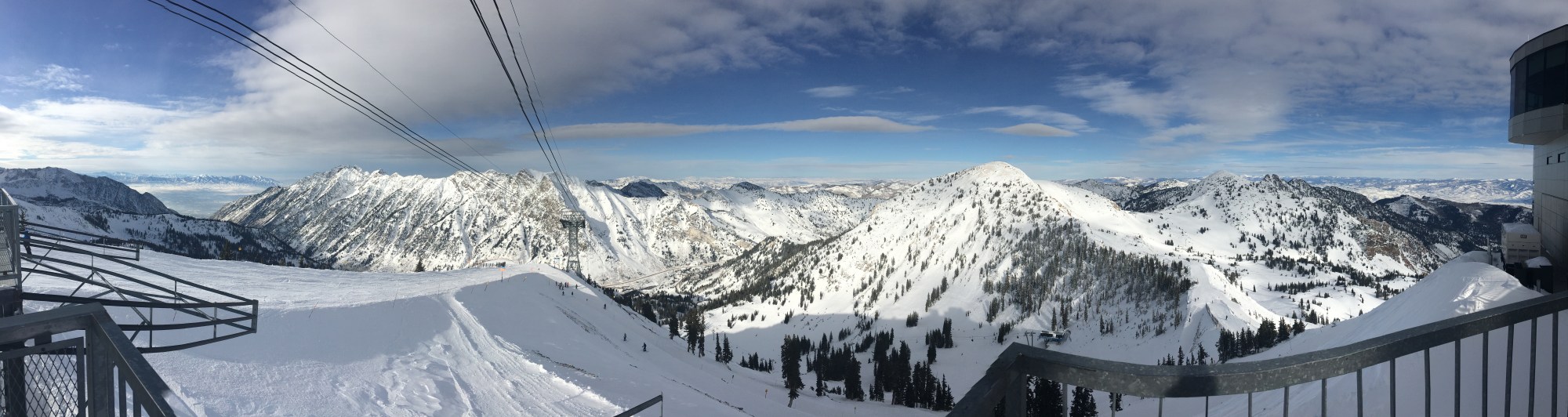 At the top of Hidden Peak, Snowbird, Utah