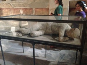 Remains of a citizen of Pompeii, Italy
