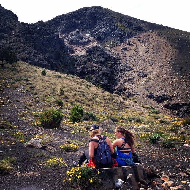 Hiking to the top of Acatenango in Antigua, Guatemala
