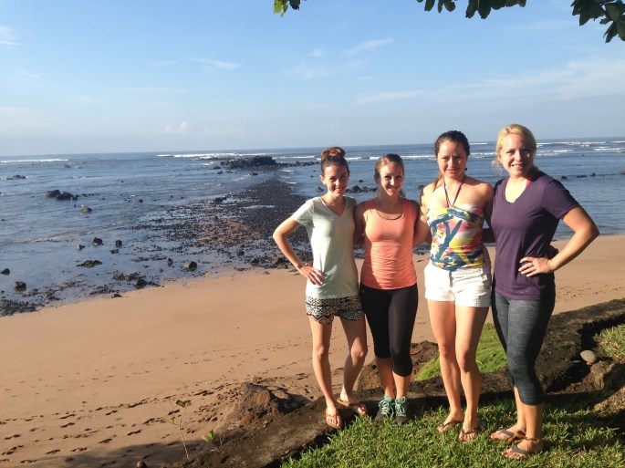 The Core 4 travel buddies at the beach in El Salvador