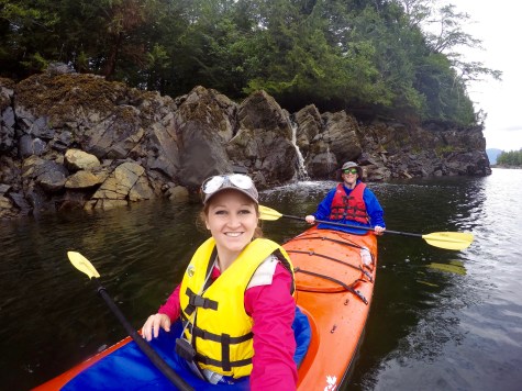 Sea kayaking in Orca Cove, Ketchikan Alaska