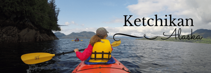 Sea kayaking in Orca Cove, Ketchikan Alaska