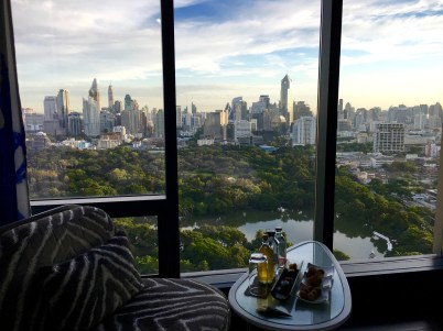 The view of Bangkok city form the So Sofitel Hotel in Bangkok, Thailand