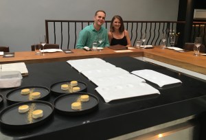 Uncooked Curry Cookies waiting for us to eat them at Gaggan in Bangkok, Thailand