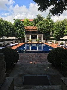 The pool at the Rachamankha hotel in Chiang Mai, Thailand