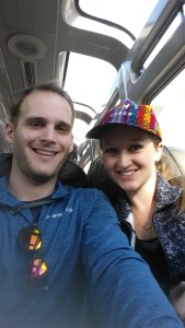 On the train to Machu Picchu in Ruins in Ollantaytambo, Peru
