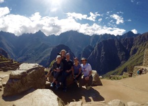 My favorite travel buddies atop Machu Picchu, Peru
