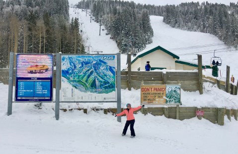At the bottom of Taos Ski Valley