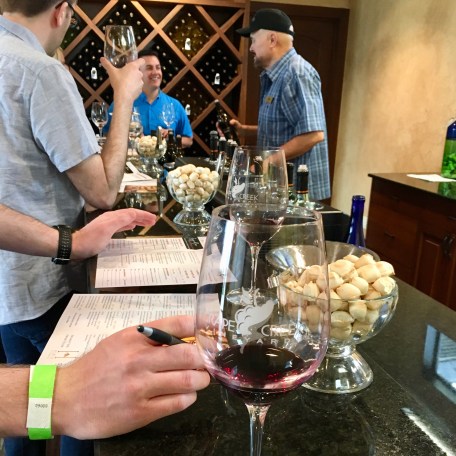 "Pocket bread" and wine at Grape Creek Winery