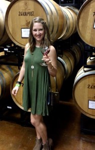 The barrel room at Grape Creek Winery in Fredericksburg, Texas