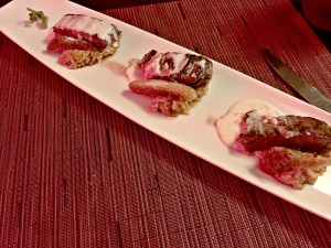 Tacu-Tacu with flank steak at the Fuego restaurant at the Paradisus La Perla in Playa Del Carmen