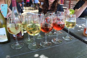 Wine at Roche Winery in Sonoma, CA