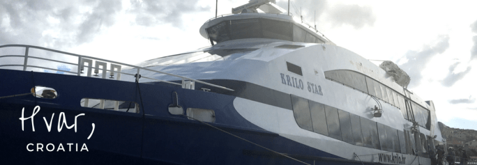 The boat to Hvar, Croatia