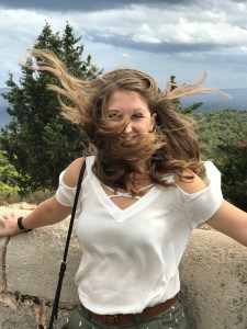 Managing the wind while exploring the Island of Lokrum, Croatia