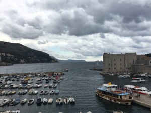 The view from the boarder wall in Old Town Dubrovnik Croatia