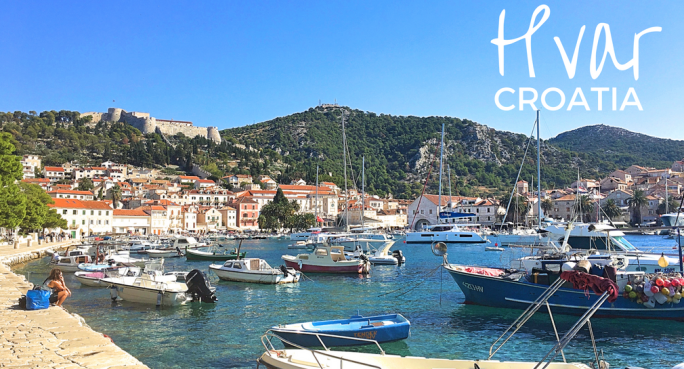 The harbor in Hvar, Croatia
