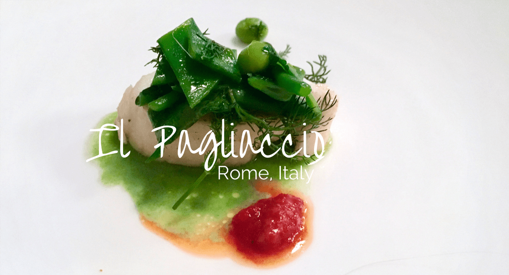 White fish and peas at Il Pagliaccio in Rome, Italy