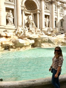 At the Trevi Fountain in Rome, Italy