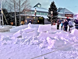 Fallen sculpture in Breckenridge, Colorado