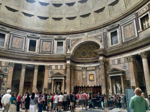 Inside the Pantheon in Rome, Italy