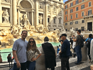At the Trevi Fountain in Rome, Italy