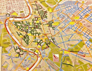 Our TopBike tour map of Rome