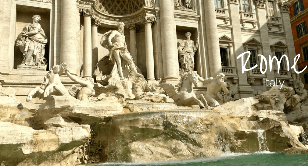 At the Trevi Fountain in Rome, Italy