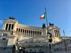 The "Wedding Cake" building in Rome, Italy
