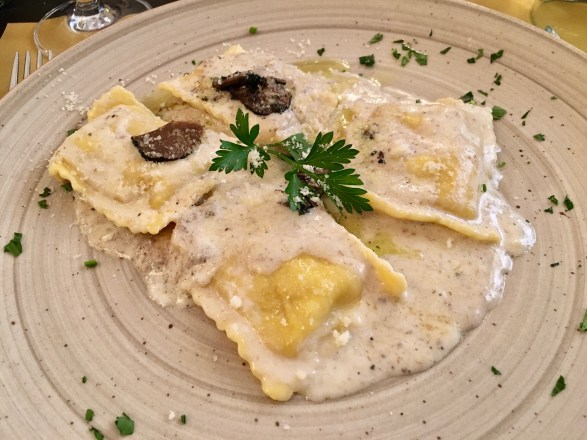 Truffle ravioli in Florence, Italy