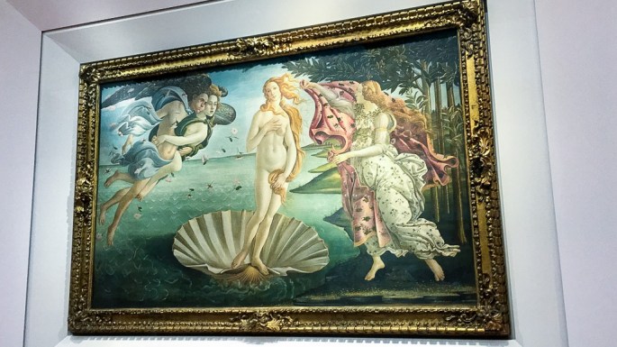 The Birth of Venus at the Uffizi Gallery in Florence, Italy