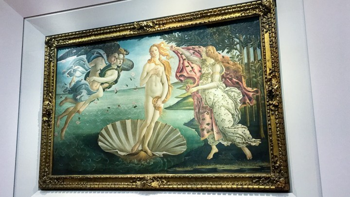 The Birth of Venus at the Uffizi Gallery in Florence, Italy