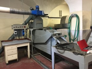 The olive press at Villa Li Corti in Italy