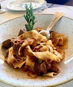 Boar rigatoni in Tuscany, Italy