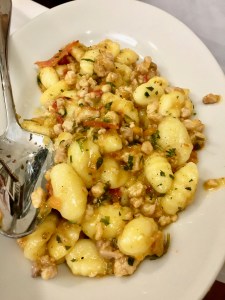 Gnocchi at il Latini in Florence, Italy
