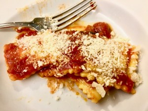Raviolis at il Latini in Florence, Italy