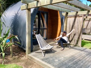 Our bungalow at Hot Water Beach Holiday Park, New Zealand