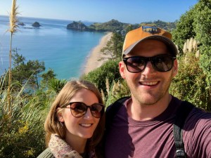 The view from our hike to Cathedral Cove in New Zealand