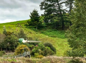 Our plane hotel at Woodlyn Park in Waitomo, New Zealand