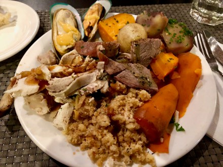 Traditional dinner at the Maori Village in Rotorua, New Zealand