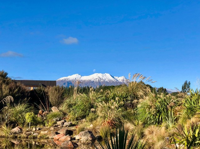 The view from our room at the Tongariro Suites @ The Rocks in Tongariro, New Zealand