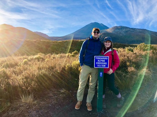 About to embark on the Tongariro Alpine Crossing in New Zealand!