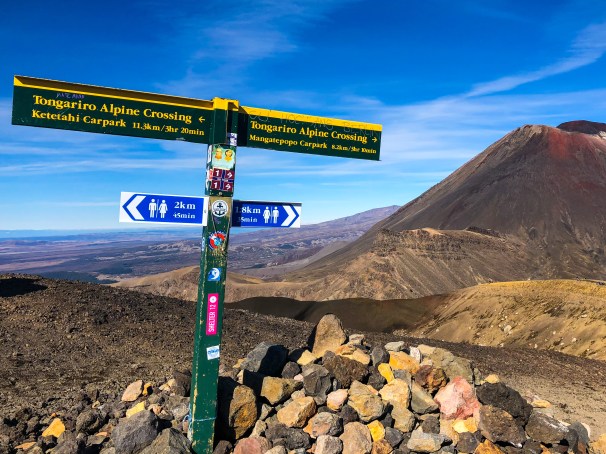 The peak of the Tongariro Alpine Crossing, New Zealand