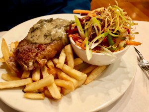 Dinner at The Station in National Park Village, New Zealand