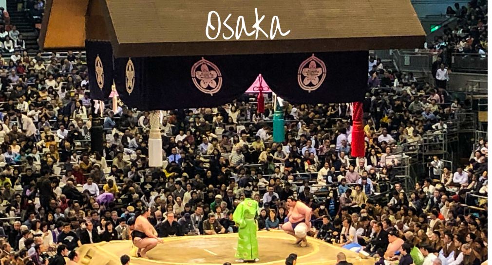 Sumo wrestling in Osaka, Japan